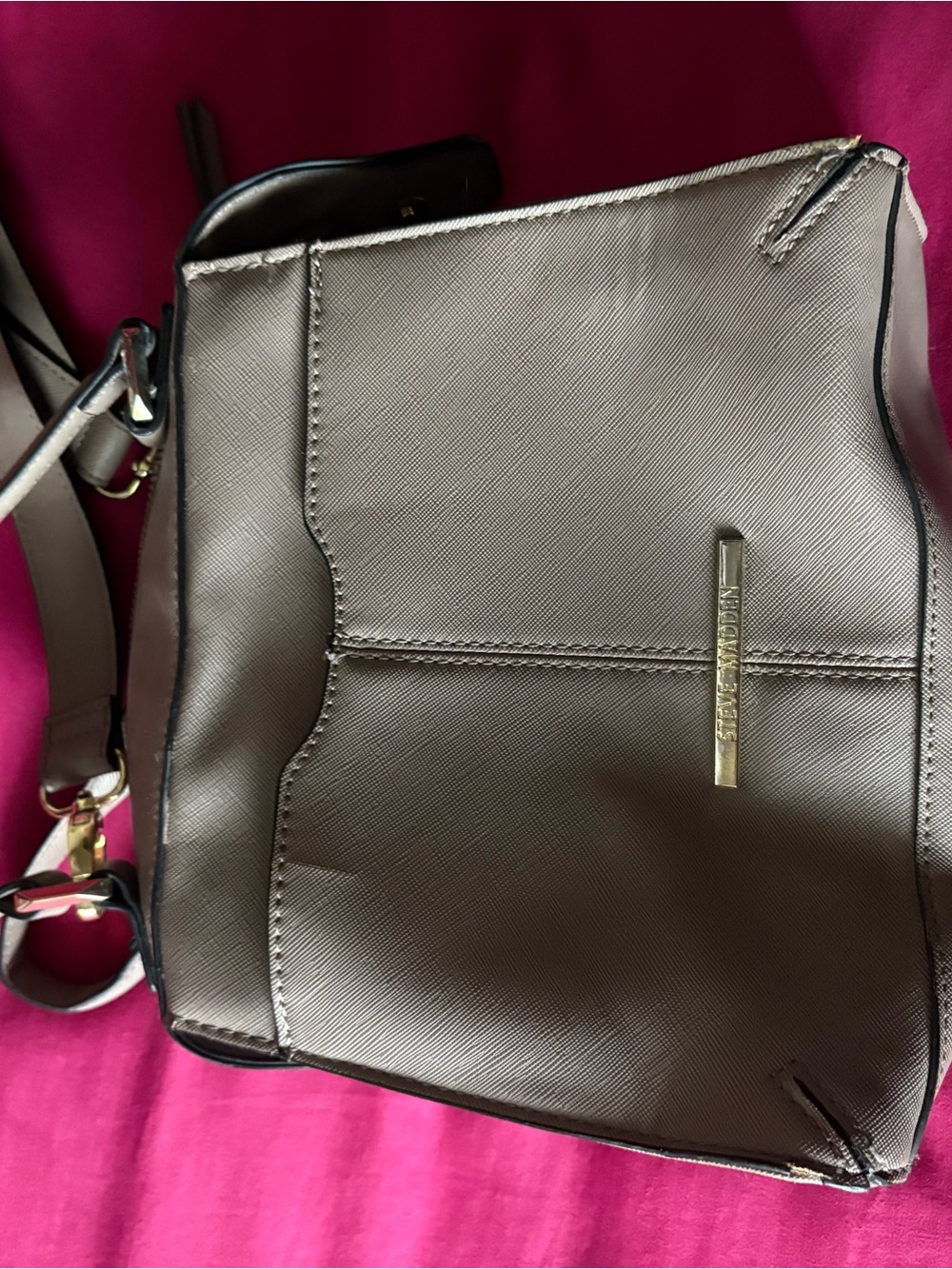 Steve Madden Metallic Taupe/Gray Crossbody Bag